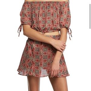 Free people skirt and top set